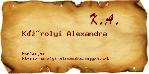 Károlyi Alexandra névjegykártya