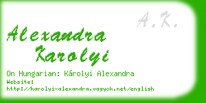 alexandra karolyi business card